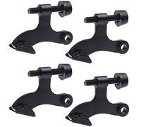 Kare & Kind 4x Topes Negros de Puertas con Bisagras - Con Puntas Protectoras - Fáciles de Instalar - Previenen Daños en la Pared y Puerta (Nero)