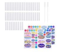 Kare & Kind Kit di Ricambio per stoppini - per Tubi inalatori nasali Ricaricabili - Il Kit Contiene: 50 stoppini di Ricambio in Fibra di Cotone, 78 Adesivi scrivibili, 2 Mini contagocce - Cura
