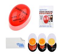 Kare & Kind Timer per uova, confezione da 2 pezzi, indicatore che cambia colore, uova sode, morbide, medie e dure, strumento da cucina sicuro e durevole, regalo e uso domestico