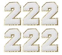 Kare & Kind Toppe Termoadesive Numeri - Toppe Ricamate in Ciniglia 0-9 - Fissaggio con Cucito/Ferro da stiro per Abbigliamento, Camicie, Uniformi, Abiti, Giacche, Borse, Cappelli