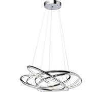 Kare Lampadario Saturn Led Grande, Argento, 120 x 75 x 75 cm