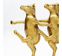 KARE Design figura decorativa Dancing Cows, oro, mucche danzanti, decorazione casa di campagna/festa/party, amanti animali, 23x40x7cm