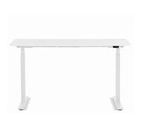 Kare Office Tavolo con telaio regolabile in altezza, 140 x 60 cm, bordo in plastica MFC ABS, Bianco