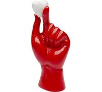 Kare Oggetto decorativo Holding Heart, rosso, accessorio per la casa, realizzato a mano con cuore, 26 x 11 x 7 cm (altezza x larghezza x profondità)