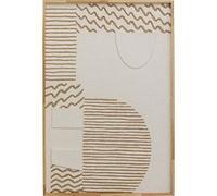 Kare Quadro di design Sandy Waves, marrone/bianco, 81 x 122 cm, tela, decorazione da parete, opera d'arte