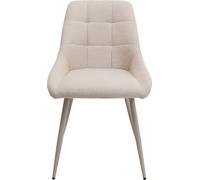 Kare Sedia di design Ruby, Greige, imbottita, sala da pranzo, camera da letto, ufficio, 83 x 51 x 60 cm