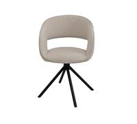 Kare Sedia girevole di design Gina, nera, per sala da pranzo, girevole, sala da pranzo, camera da letto, ufficio, 80 x 54 x 53 cm