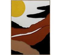 Kare Stampa su tela di design Artistic Sunrise Knitted, Multicolore, Quadro con cornice, Alba, 113 x 73 cm (L/B)