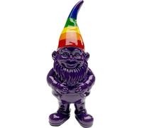 KARE Statuetta decorativa di design a forma di gnomo arcobaleno, viola, moderna, idea regalo, accessorio decorativo per la casa, decorazione per la casa, soggiorno, camera da letto, ufficio, 11 x 5 x