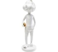 Kare Statuetta decorativa di design a forma di palla da ragazza, bianca, oggetto decorativo, in ceramica, realizzata a mano, pezzo unico, 41 x 13 x 13 cm (altezza x larghezza x profondità)