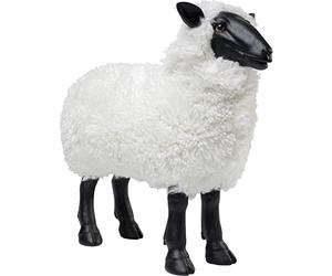 Kare Statuetta decorativa di design Bathilde, bianco, nero, poliresina, pecora, realizzata a mano, pezzo unico, 48 x 23 x 52 cm (A x L x P)