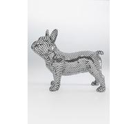 Kare Statuetta decorativa di design Bulldog Discoteca, a specchio, oggetto decorativo, bulldog, decorazione in vetro, realizzata a mano, pezzo unico, 36 x 45 x 19 cm (altezza x larghezza x profondità)