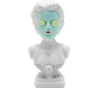 Kare Statuetta decorativa di design Cucumber Mask, multicolore, oggetto decorativo, accessorio per la casa, donna con maschera per cetriolo, dipinta a mano, 20 x 9 x 11 cm (altezza x larghezza x