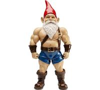 KARE Statuetta decorativa di design, gnomo muscolo, multicolore, XL, oggetto decorativo, accessori per la casa, gnomo con muscoli, 60 x 30 x 16 cm (altezza x larghezza x profondità)