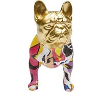Kare Statuetta decorativa di design Graffiti Dog, multicolore, dipinta a mano, ogni pezzo un pezzo unico, motivo animale, accessorio, soggiorno, decorazione per scaffali, credenze, 15 x 8 x 16 cm