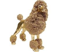 Kare Statuetta decorativa di design Mrs Poodle, oro, cane, poliresina, realizzata a mano, pezzo unico, 34 x 32 x 16 cm (altezza x larghezza x profondità)