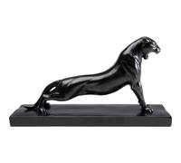 Kare Statuetta decorativa di design Pantera, nero, oggetto decorativo, motivo pantera, parzialmente realizzata a mano, 19 x 35 x 10 cm (altezza x larghezza x profondità)