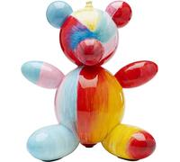 Kare Statuetta decorativa di design Rainbow Bear, multicolore, oggetto decorativo, arcobaleno, orso, dipinto a mano, pezzo unico, 36 x 32 x 22 cm (altezza x larghezza x profondità)
