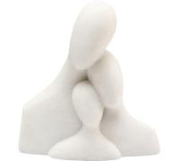 Kare Statuetta decorativa di design Soft Family, bianca, accessorio, soggiorno, decorazione per scaffali o credenze, decorazione scultura, 30 x 28 x 13 cm (altezza x larghezza x profondità)
