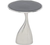 Kare Tavolino di design Spacey, argento, rotondo, diametro 36 cm