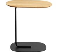 Kare Tavolino di design Tassilo, nero, a forma di C per laptop, tavolino da caffè, tavolino da salotto, rettangolare, stile Skandi, piano in legno massiccio, base in acciaio, 56 x 58,5 x 34 cm