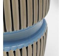 KARE Vaso Calabria, blu/beige, porcellana, fatto a mano Kare