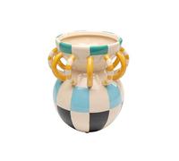 Kare Vaso decorativo con manico Harlequin, multicolore, 24 cm, realizzato a mano, vaso da fiori, vaso da tavolo, porcellana, colorato, soggiorno