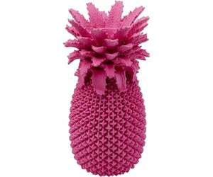 Kare Vaso di design ananas, rosa, dipinto a mano, vaso grande decorativo, vaso da tavolo, vaso per fiori per scaffali, esotici, accessori, 30 x 15 x 15 cm (altezza x larghezza x profondità)