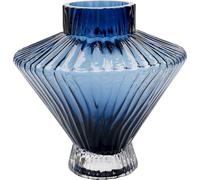 Kare Vaso di design Daphne, blu, altezza 20 cm, vaso decorativo, accessorio per la casa, impermeabile, fantasia, vetro, soggiorno