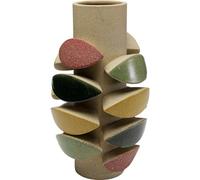 Kare Vaso di design Foglie, multicolore, decorativo, vaso di fiori, in ceramica, fatto a mano, unico, 41 cm (H)