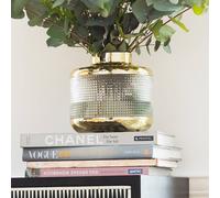 KARE Vaso LA Noble, altezza 18 cm, vetro, oro/chiaro, fatto a mano Kare