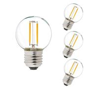 karedle oard Lampadina Dimmabile E27 Luci da Esterno, G40 LED Lampadine, 2700K Bianco Caldo Lampada LED Globe Esterno, 12V Risparmio Energetico Illuminazione Esterna Vetro Trasparente per Giardino