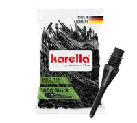 Karella Pro-Tip - Punte per freccette morbide con filettatura 2BA, 1000 pezzi, colore: Nero