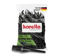 Karella Pro-Tip - Punte per freccette morbide con filettatura 2BA, 1000 pezzi, colore: Nero