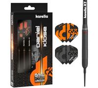 Karella Softdart Daniel Klose, 90% tungsteno, 19 g, 2 flight set, 3 frecce con punta in plastica, per bersaglio elettronico
