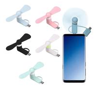 KARELLS 5 Pezzi Ventilatore Portatile 2 In 1, Ventilatore Per Cellulare, Ventole per Cellulare, per Casa, Viaggi, Ufficio, Mini Ventola, per Telefoni Android/USB Di Tipo C