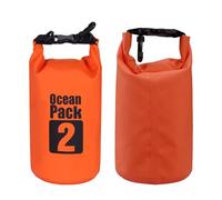KARELLS Borsa Sacca Zaino Impermeabile Waterproof, 2L Borsa Impermeabile A Secco, Sacco Impermeabile con Tracolla Regolabile, Dry Bag Premium, per Trekking Nuoto Spiaggia Canoa Barca Bici, Arancione