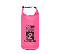 KARELLS Borsa Sacca Zaino Impermeabile Waterproof, 2L Borsa Impermeabile A Secco, Sacco Impermeabile con Tracolla Regolabile, Dry Bag Premium, per Trekking Nuoto Spiaggia Canoa Barca Bici, Rosa