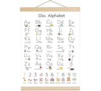 KARELLS Poster dell'Alfabeto per Bambini, Poster dell'Alfabeto con Lettere Grandi, Alfabetiere Bambini Dalla A alla Z, per La Scuola Materna e La Scuola Elementare, 30 x 40 cm