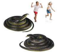KARELLS Serpenti Finti Realistici, 2pcs Realistico Serpente Giocattolo, per Oggetti di Scena da Giardino e Festa di Halloween