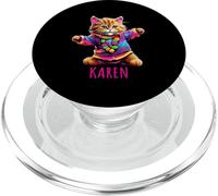 Karen - Gatto ballerino colorato per ragazze, nome Karen PopSockets PopGrip per MagSafe