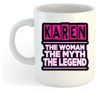 Karen - Il Donna, Il Myth, la Leggenda Tazza - Nome Personalizzato Funky Regalo