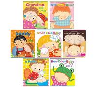 Karen Katz Lift-the-Flap Books Series 7-Book Bundle Set - Interactive Early Learning for Babies and Toddlers - Grandma and Me, Toes Ears & Nose!, Daddy and Me, What Does Baby Say?, Counting Kisses, A