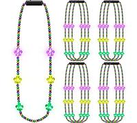 Karenhi 30 Pz LED Mardi Gras Perline Collana Bulk Colorful LED Light up Collane di Perline per Mardi Gras Accessori Bomboniere