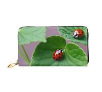 KARFPP Monstera Deliciosa Banana Palm Print Premium Portafoglio rettangolare - Lussuoso, alla moda e funzionale - Regalo perfetto per ogni occasione, Foglie e coccinelle., Taglia unica