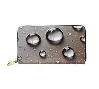 KARFPP Portafoglio rettangolare con stampa a pois e gocce d'acqua, lussuoso, alla moda e funzionale, regalo per ogni occasione, Gocce d'acqua Dots, Taglia unica