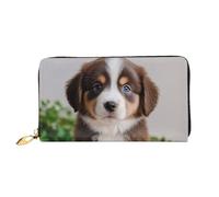 KARFPP Portafoglio rettangolare con stampa di un simpatico cane, lussuoso, alla moda e funzionale, regalo per ogni occasione, Simpatico cagnolino., Taglia unica