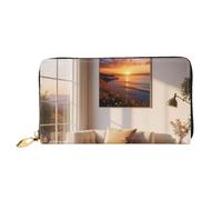KARFPP Portafoglio rettangolare con stampa nido di uccelli, lussuoso, alla moda e funzionale, regalo per ogni occasione, Bellissimo tramonto., Taglia unica