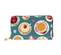 KARFPP Portafoglio rettangolare con stampa occhi di alta qualità, lussuoso, alla moda e funzionale, regalo per ogni occasione, tè pomeridiano., Taglia unica