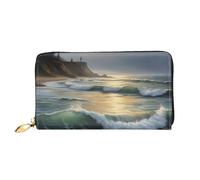 KARFPP Water Rush to Tropical Beach - Portafoglio rettangolare di alta qualità, lussuoso, alla moda e funzionale, regalo perfetto per ogni occasione, All'interno delle Maree, Taglia unica